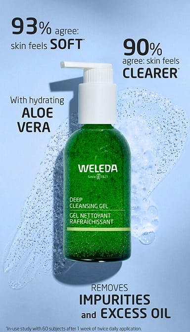 deep cleansing gel für eine klare ausgeglichene haut - weleda